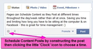 Golf Belles show how to Schedule Content on Facebook